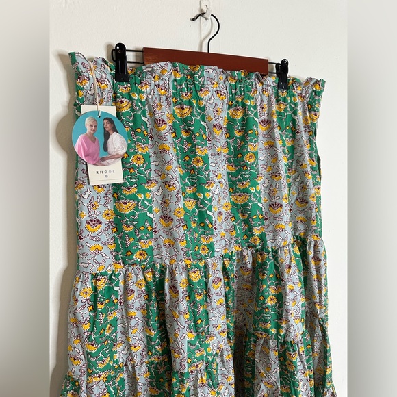 TARGET x RHODE Women’s Mixed Whimsical Floral & Stripe Print Midi Skirt - Picture 7 of 10